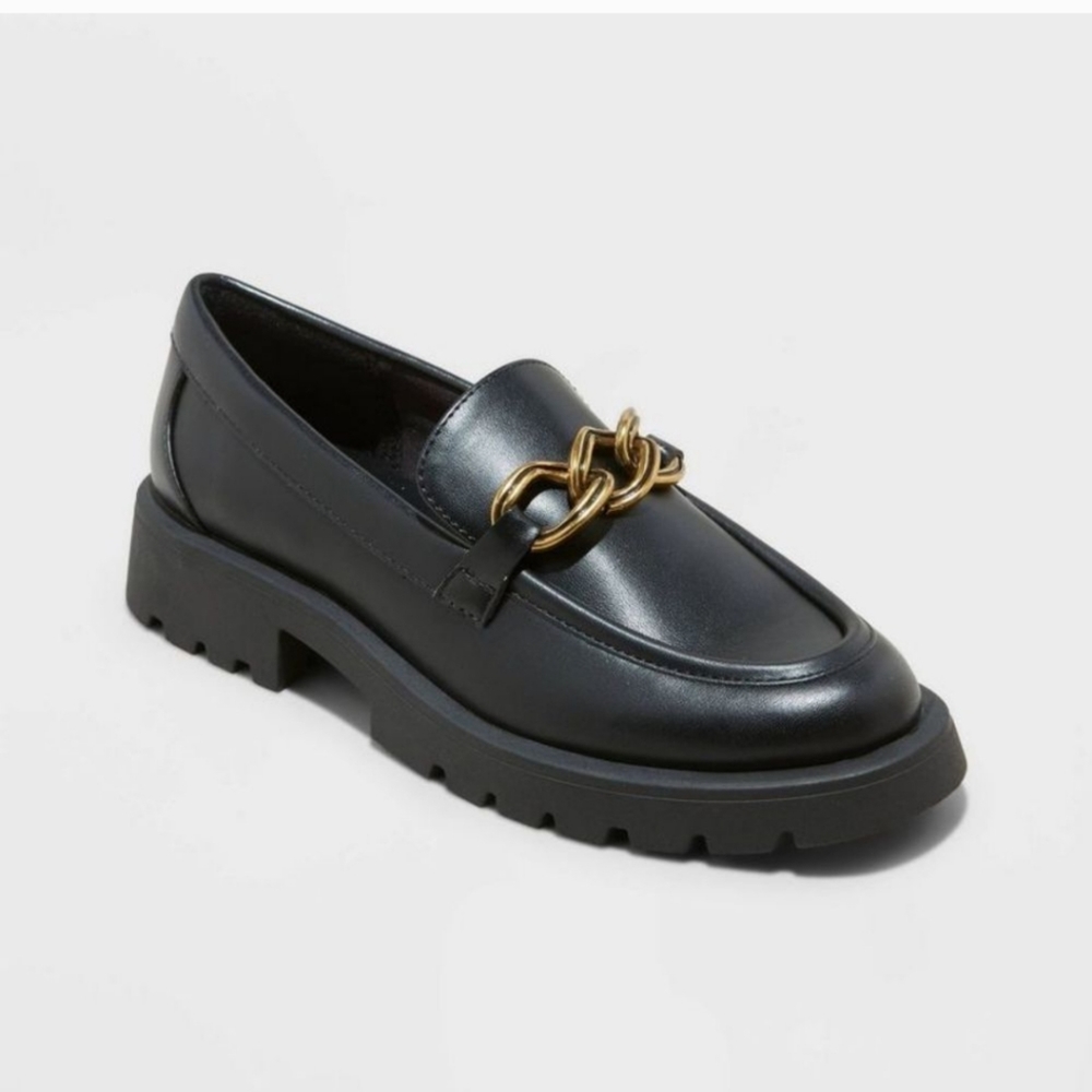 Women's Archie Loafer Flats - A New Day Jet Black 10